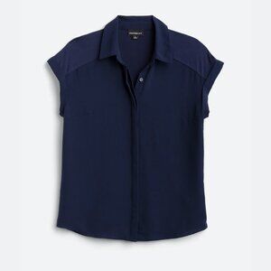 Fortune + Ivy Cara mixed material blouse